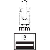 Largeur du moyeu B - Largeur du moyeu B