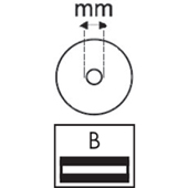 Diamètre du trou de moyeu B - Diamètre du trou de moyeu B