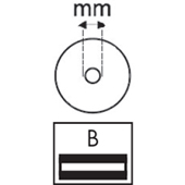 Hub hole diameter B - Hub hole diameter B