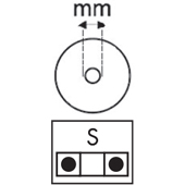 Hub hole diameter S - Hub hole diameter S